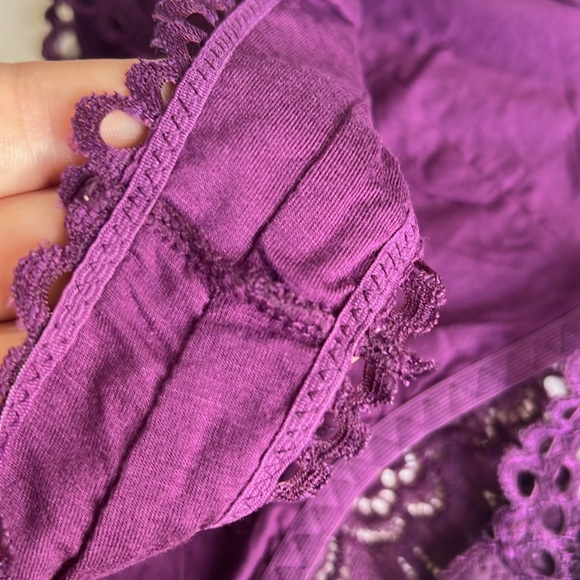 PLUS DK PLUM LACE HALTER STRETCH BRALETTE 1X 2X 3X purple new lightweight - Picture 11 of 12